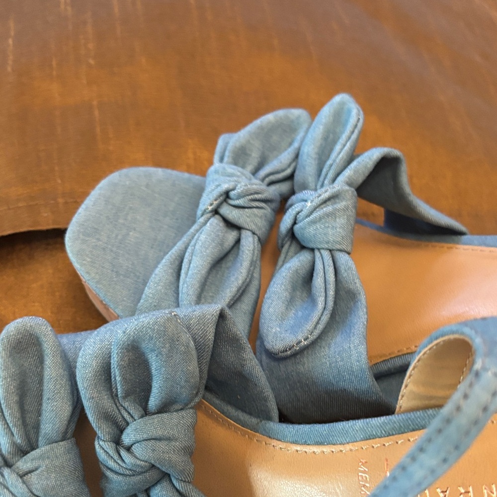 LC Lauren Conrad Sky Blue Bow Heels - Picture 7 of 9